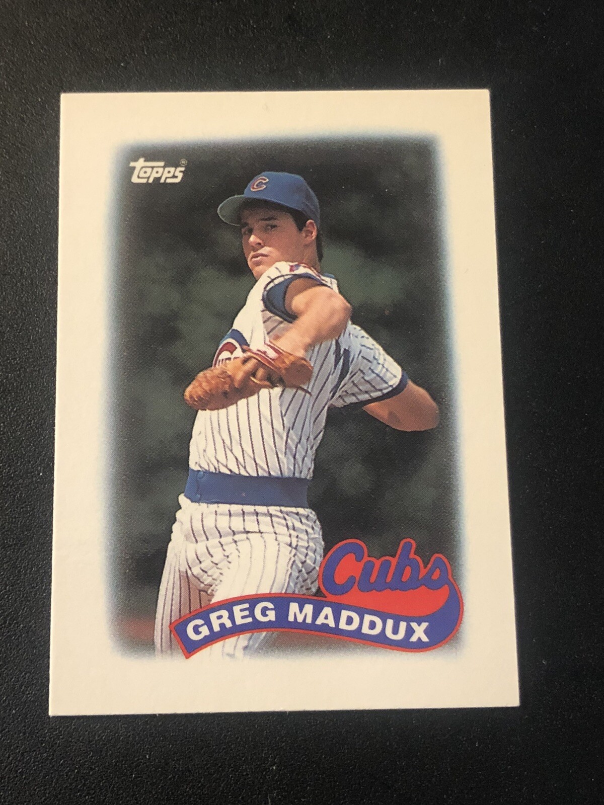 1989 Topps League Leaders Minis Greg Maddux #4 HOF