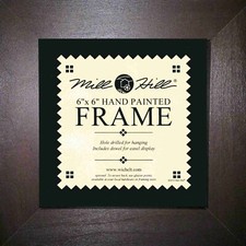 Chocolate Solid Color Hand Painted Mill Hill 6 x 6 Wooden Frame GBFRM4
