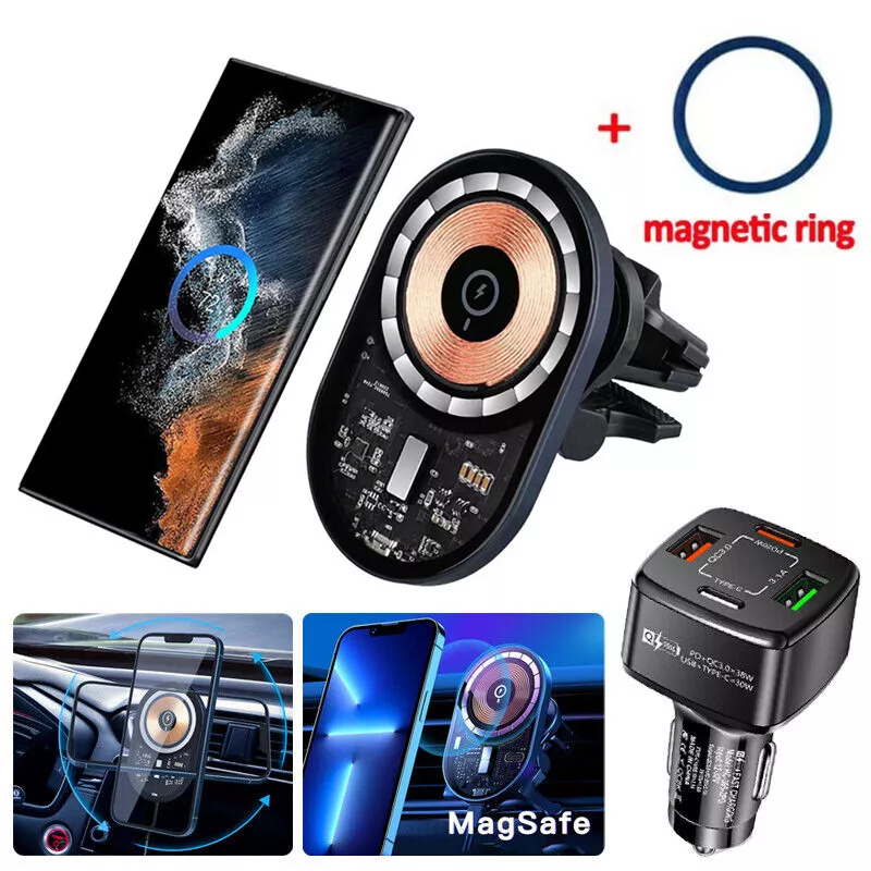 Magsafe Car Wireless Charger Mount Holder For Samsung S22 S21 S20 Ultra Z  Fold 4