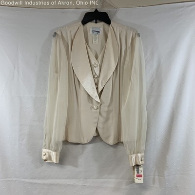NWT D.J. Summers Champagne Top, Sz. 8
