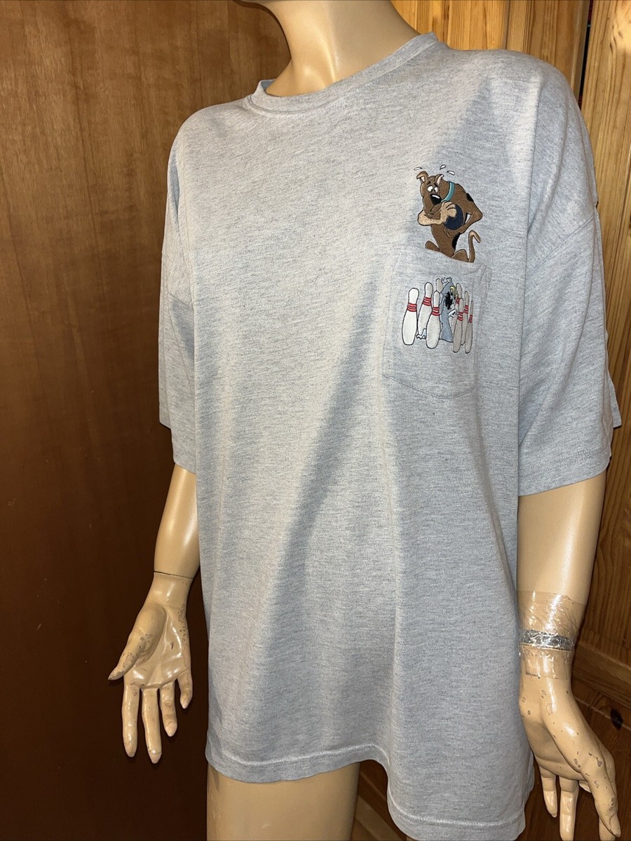 SCOOBY-DOO！　パーカー　レディス2XL　グレー　USA古着 Vintage 1998 Scooby Doo Grey Embroidered Bowling Warner Bros Tee T