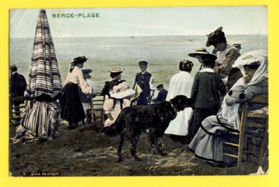 cpa geschrieben 1909 BERCK PLAGE (kein Calais) am STRAND schöne Animationen
