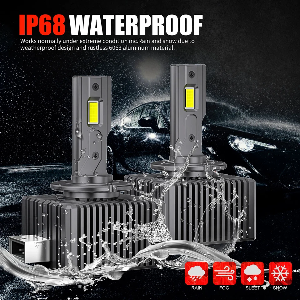 Faros LED D1S D3S HID 70W Lámpara Automática Luz Alta Baja LED Chip CSP de Dos Caras Foto 2 de 4