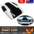 Bonnet Scoop Suits Ford Ranger Raptor Style 2011 2012 2013 2015 PX1 Black White