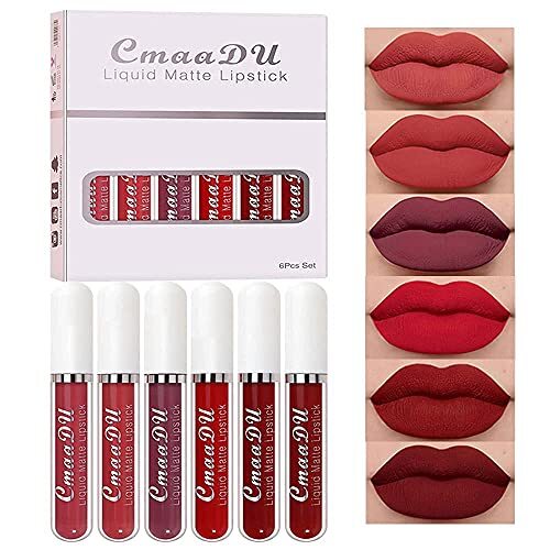 6 piezas de lápiz labial líquido mate brillo de labios de larga duración - Picture 6 of 7