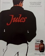 publicite papier   advertising parfum JULES  DIOR par GRUAU annee 1981  A2676
