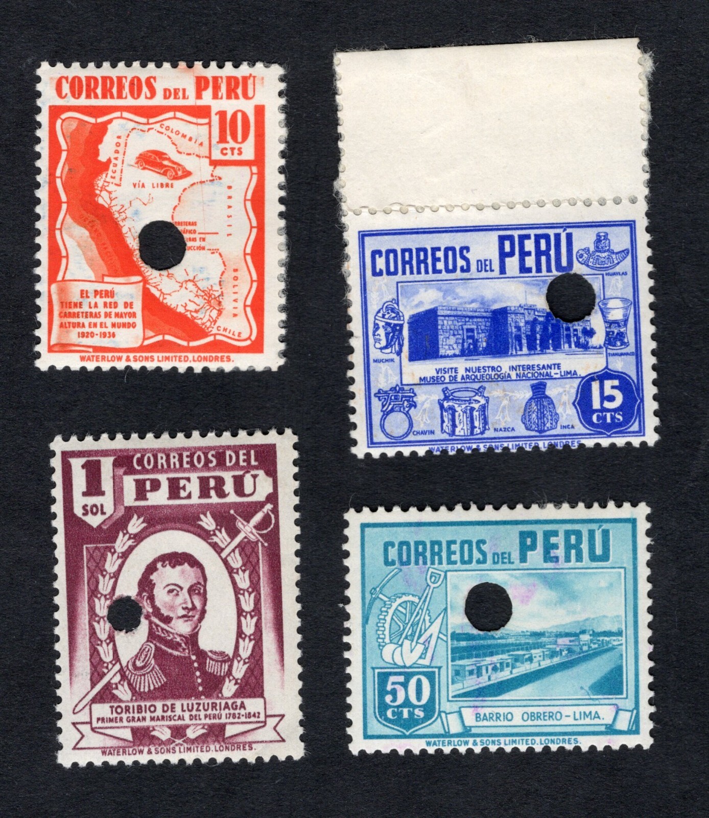 Peru 1938 stamps Mi#  PROOF RR MNH/MH