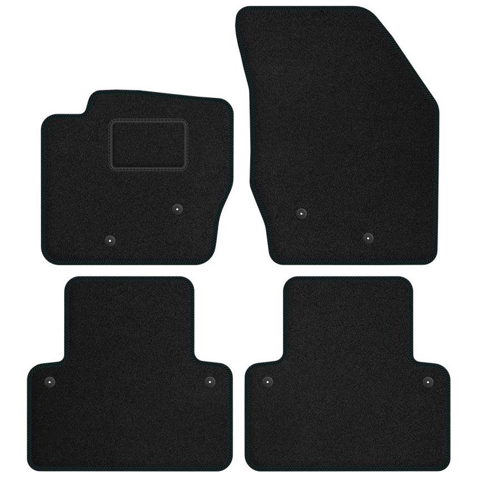 Tapis sol velour STREAK noir Volvo V70 II 2000-2007, moquette de protection voiture durable