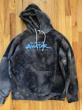 Avatar The Last Airbender Hoodie Sweatshirt Adult Medium Gray Wash Graphic Mens