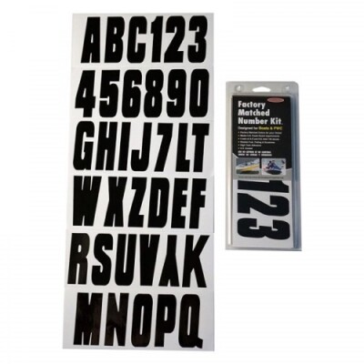 Hardline Products  BLK350EC - 350 Series 3'' Black Boat Registration Kit