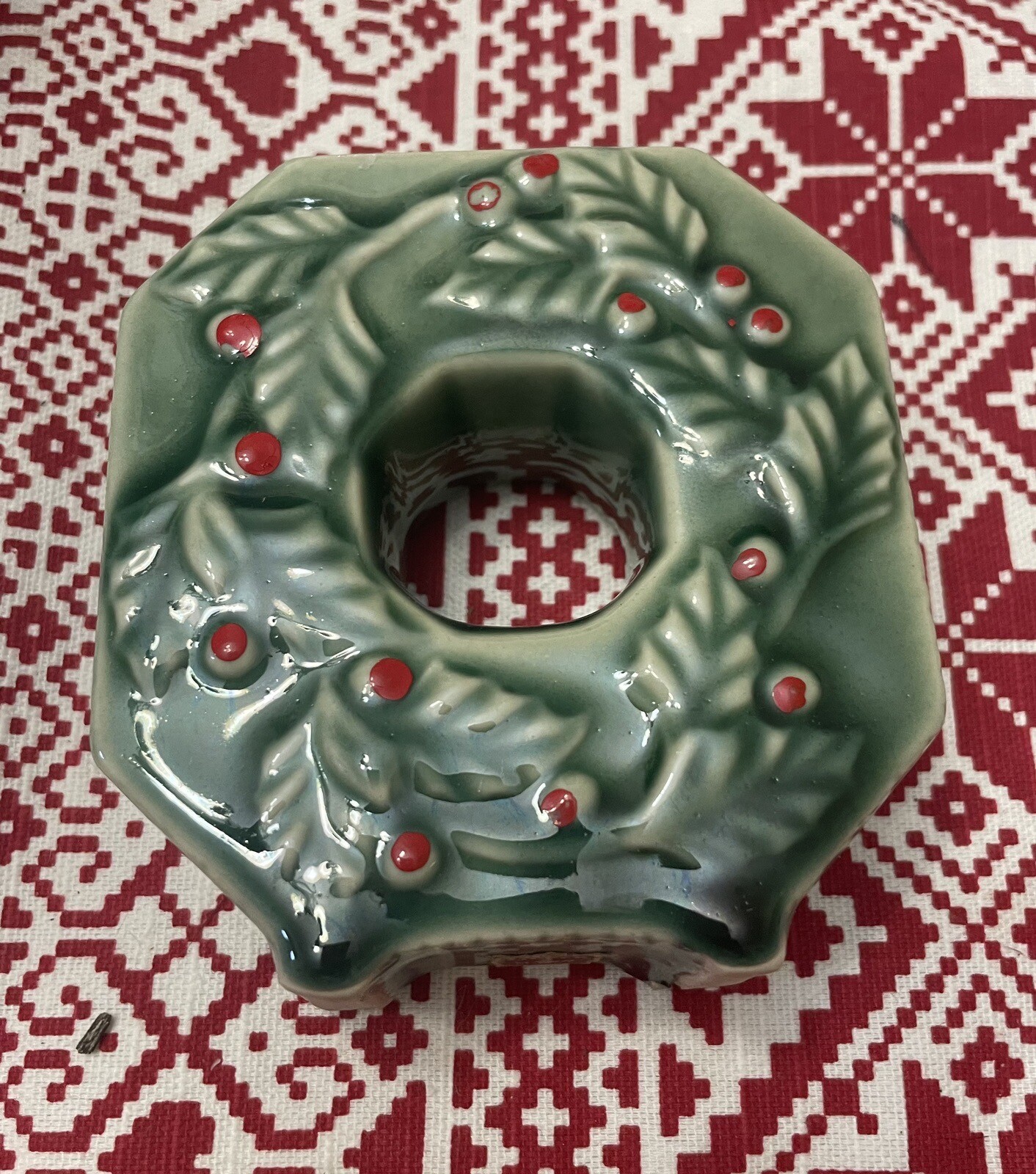 Vintage Lipper & Mann Ceramic NOEL Candle Holders With Candles And Box