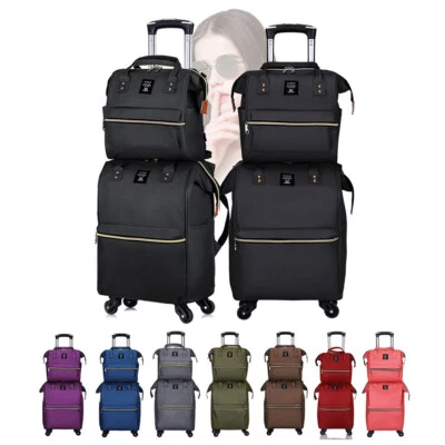 Carry On Luggage Set 18 inch Lightweight Suitcase with Wheels with Carry On Bag