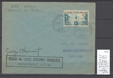 France - Lettre du Bourget - PAR AVION - SERVICE DE NUIT - Autographe du pilote
