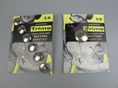 Cover Your Own Buttons Set x6. Goodman's Trims Self Cover. 6 x 1,7 cm. + 1 großes
