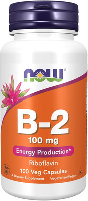 Supplements, Vitamin B-2 (Riboflavin) 100 Mg, Energy Production*, 100 Veg Capsul