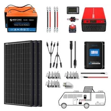 ACOPOWER Lithium Battery Mono Solar Power Complete System with Battery and Inver