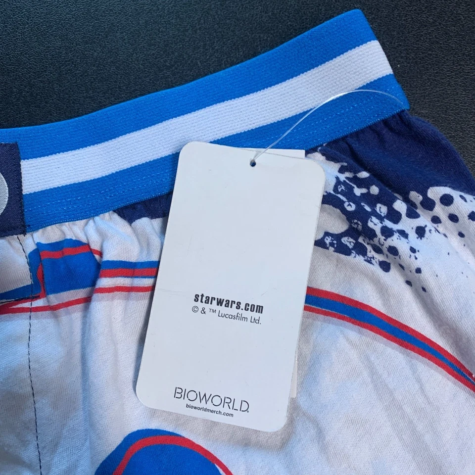 Boxers Bioworld Star Wars R2 D2 Rojo Azul Blanco Pequeño 28 30 100 algodón nuevos con etiquetas Foto 2 de 4