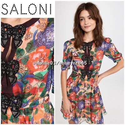 saloni short bow dress Saloni London