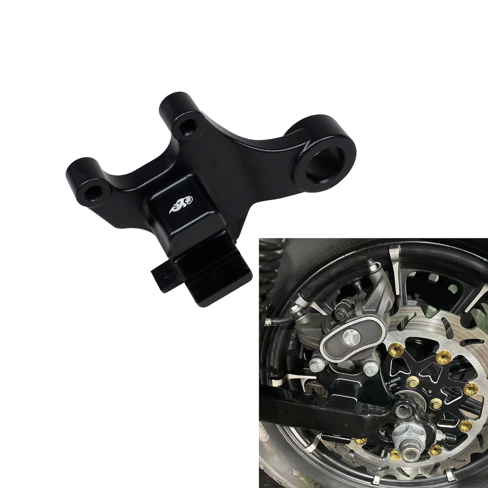 11.5" Black Rear Brake Caliper Bracket for Harley 2014-23 Sportster XL 883 1200 Foto 4 de 4