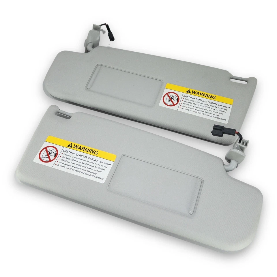 1999-2004 Volkswagen Jetta conjunto de par de para-sol para motorista e passageiro cinza - Imagem 3 de 4