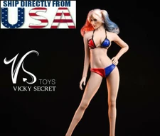 1/6 Harley Quinn Bikini Set For 12" PHICEN Hot Toys TBLeague Female Figure USA