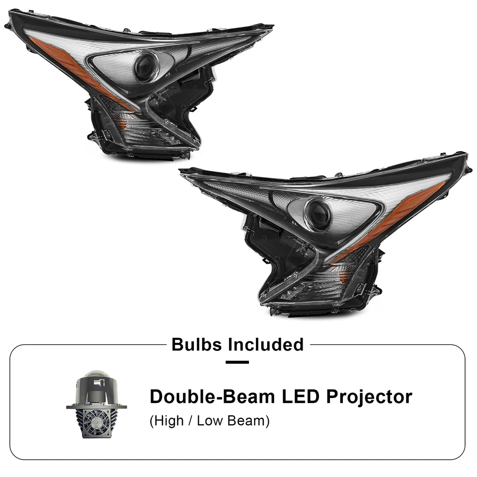 Headlight Headlamp LED Pair Passenger Driver LH RH For 2016-2018 Toyota Prius - Изображение 2 из 4