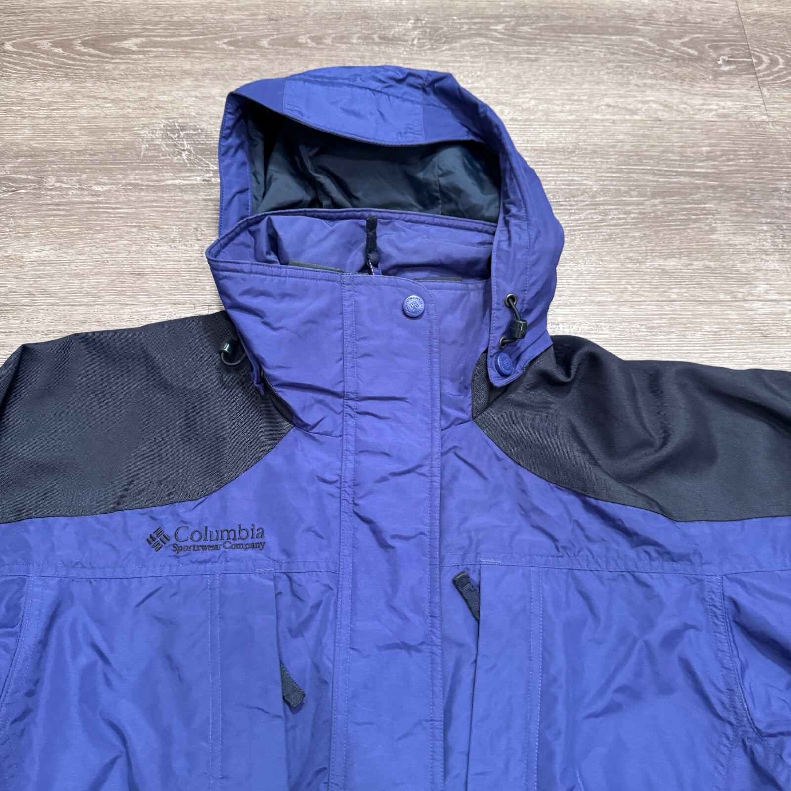 Vintage Columbia Jacket Womens Small Purple Black Full Zip 90s Japan Pockets thumbnail 3