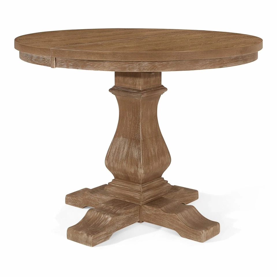 Carrick Rustic Wood Expandable Oval Dining Table - Image 4 of 4