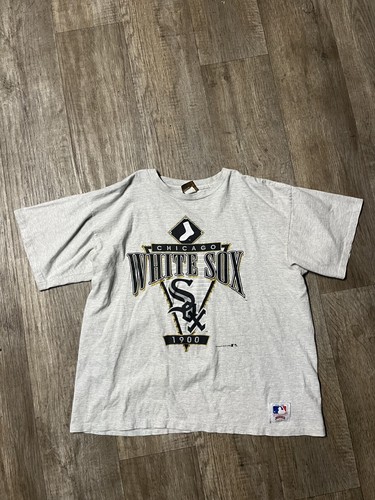 VINTAGE Chicago White Sox Shirt Mens XL White Nutmeg Big Graphic Tee USA - Picture 2 of 4