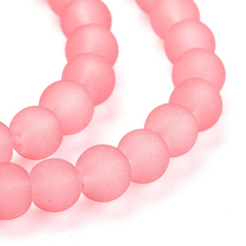 1Strand Transparent Glass Beads Frosted Round Mutli-Color for Jewelry Making - Picture 25 of 80