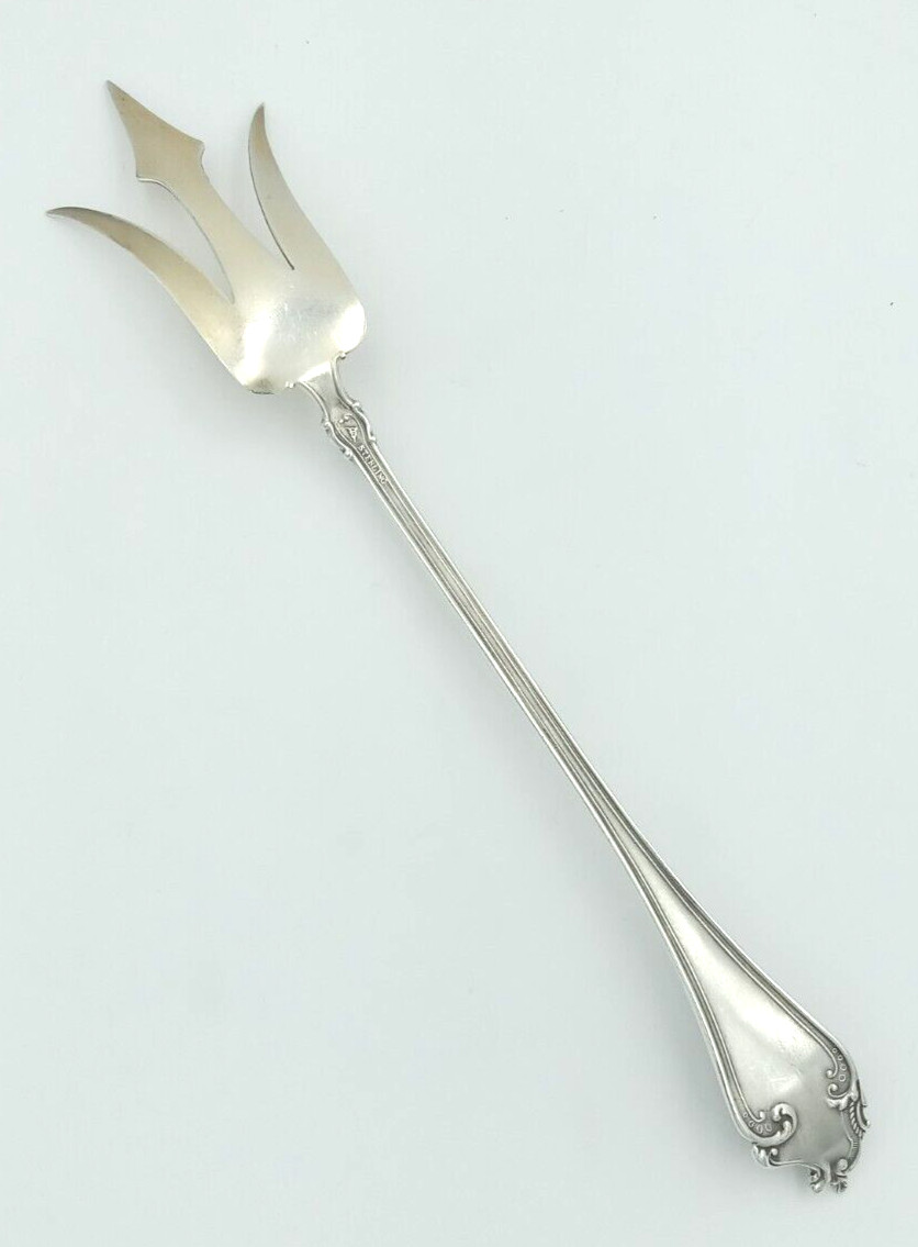 Antique Mechanics Sterling Co. Art Nouveau Winged Cherub 3 Tine Fork 8" MONO-JKL