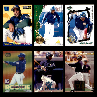 Duane Singleton Lot 6 Diff Baseball Cards 1995-1996 Milwaukee Brewers Class Set