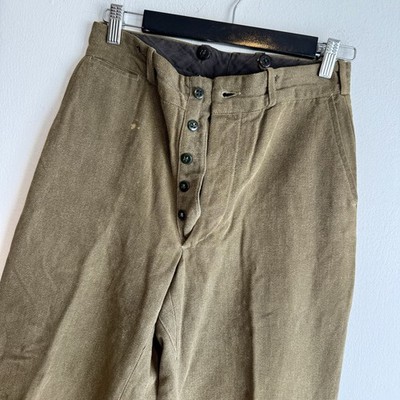 Vintage 1940s Brown Denim Work Pants Blue Sail | eBay
