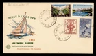 DR WHO 1956 AUSTRALIA FDC OLYMPICS WSC CACHET COMBO 2S M80984