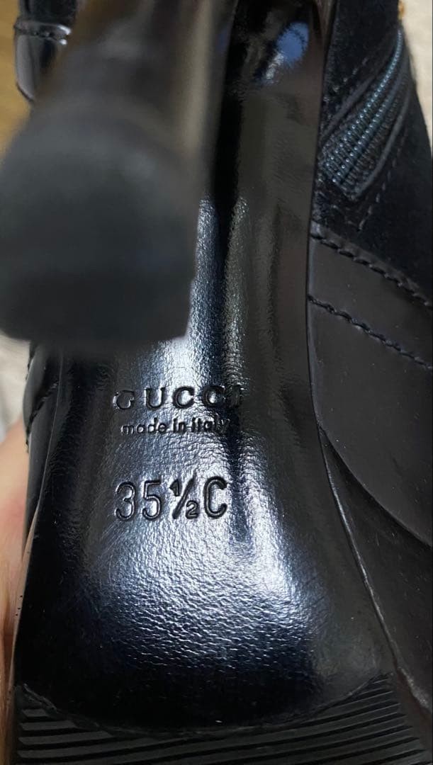 GUCCI Bootie Boots Shoes EU 35.5 US 5.5 Leather Black Authentic thumbnail 24