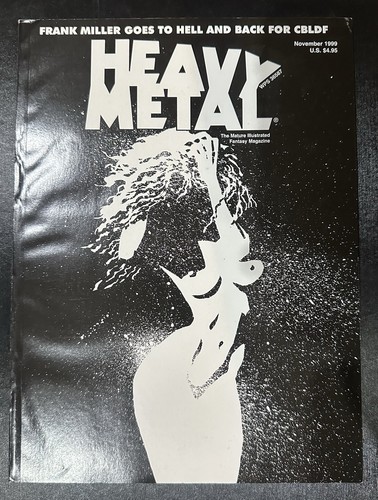 (1999) HEAVY METAL MAGAZINE #183 FRANK MILLER CBLDF VARIANT COVER. Ltd to 5000!