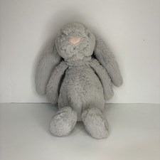 Jellycat Small Bashful Woodland Babe Bunny Plush Stuffed Grey 8"