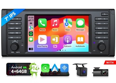 E39X7A 4+64 Android 7'' for BMW E39 528i 530i 1995-2003 Car Radio CarPlay+CAM+DVR