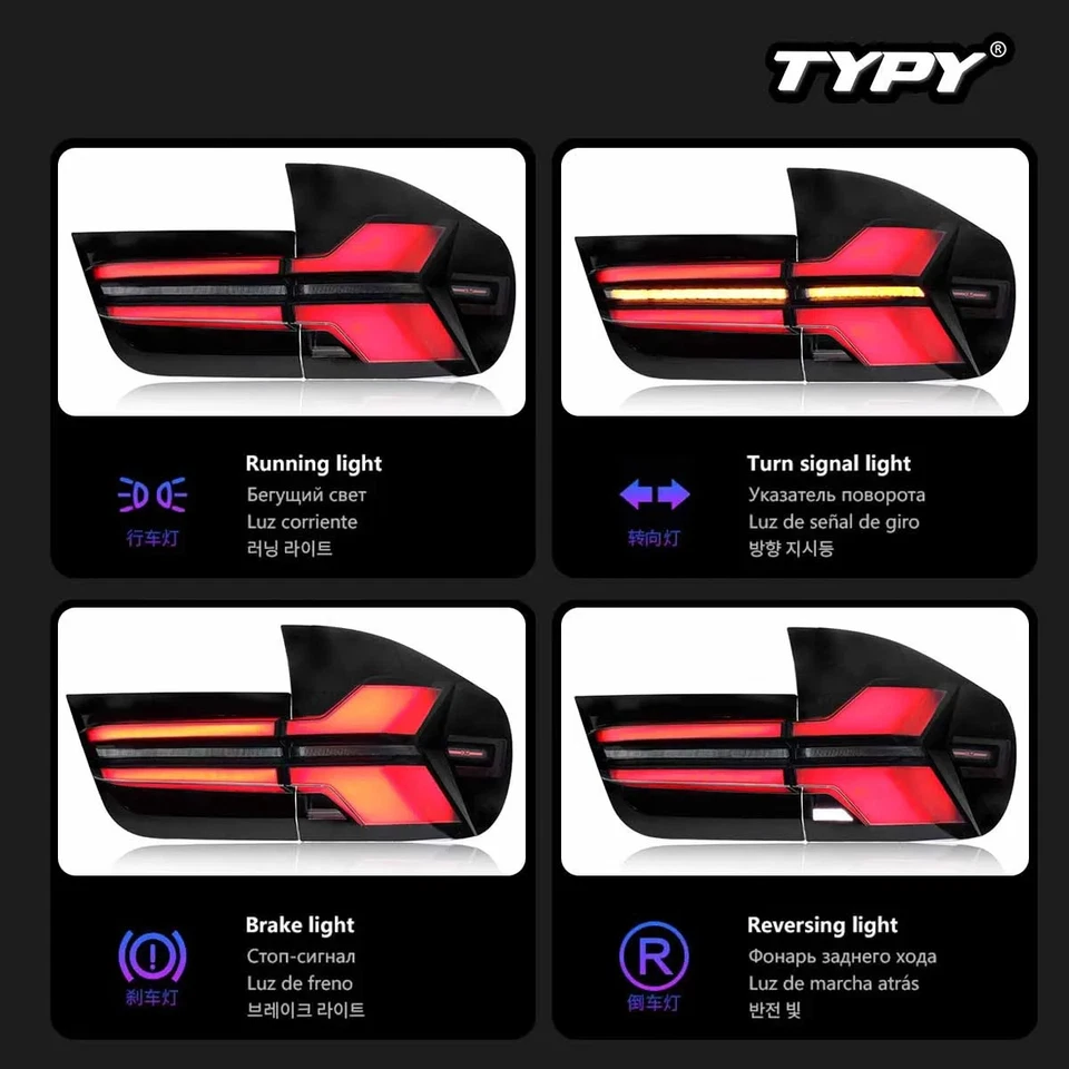 Car Light for BMW X5 E70 Taillights 2007-2013 LED Lamps Daytime Running Lights Foto 3 de 4