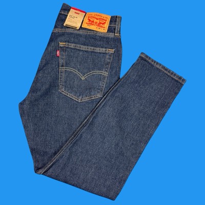 Levi's 512 Jeans Mens Size 36x30 Slim Taper Stretch  Dark Blue Denim