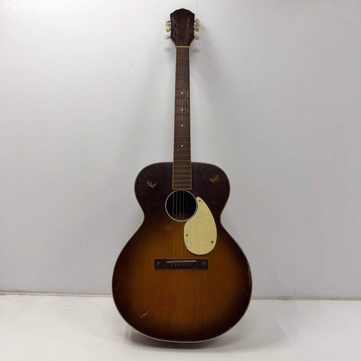 Vintage Kay Jumbo Acoustic Guitar 1950s Sunburst 6-String USA