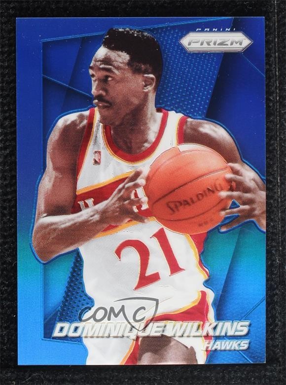 2014-15 Panini Prizm Blue Prizm 28/99 Dominique Wilkins #170 HOF