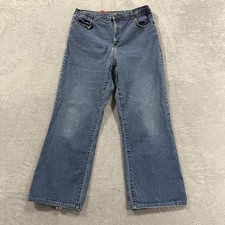 NYDJ Lift x Tuck Straight Jeans Women 14P Blue Western Vtg Y2K USA Made Baggy