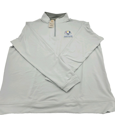 Peter Millar Crown Sport Adare Manor Ryder Cup 2027 grau 1/4 Zip Pullover 2XL