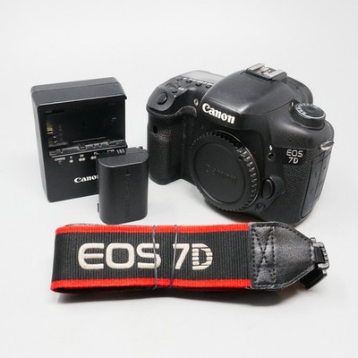 Canon EOS 7D 18.0 MP Digital SLR Camera - Black (Body Only) - 46K Clicks!