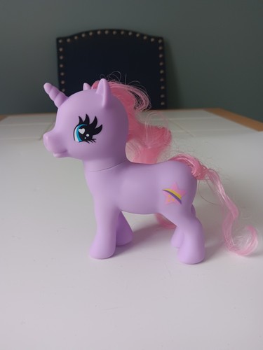 80s Vintage Gi-Go Wonder Pony Purple & Pink Star & Rainbow Unicorn Toy Figure - Picture 1 of 9