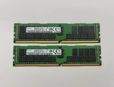 Samsung 64GB (2x32GB) DDR4 2666MHz ECC PC4-2666V Memory M393A4K40CB2 - Image 1 of 2
