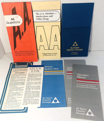 Lot Al-Anon AA 12 Step Pamphlets Alcoholics Anonymous Family Alateen Ephemera