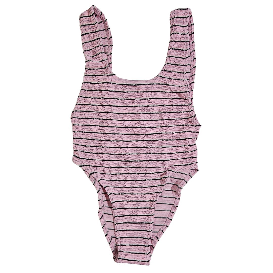 BOND-EYE Swimsuit Maxam One Piece Pastel Pink Stripe ONE SIZE NWT