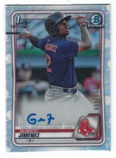 2020 Bowman Chrome Rookie RC Auto Refractor /499 Gilberto Jimenez SP | Red Sox
